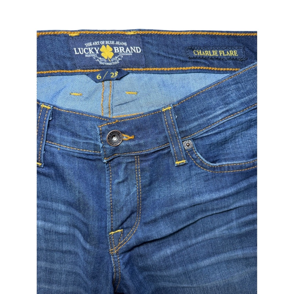 Lucky Brand Charlie Flare Women Sz 6/28 Blue Denim Bootcut Jeans - Picture 4 of 7